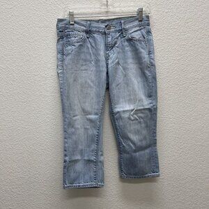 Old Navy Jeans Womens Size 2 The Diva Straight Capri Light Wash Denim Cropped